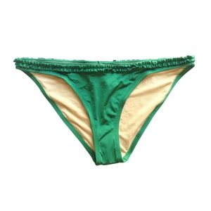 BCBGMAXAZRIA Evergreen Ruffle Bikini Bottom Swim